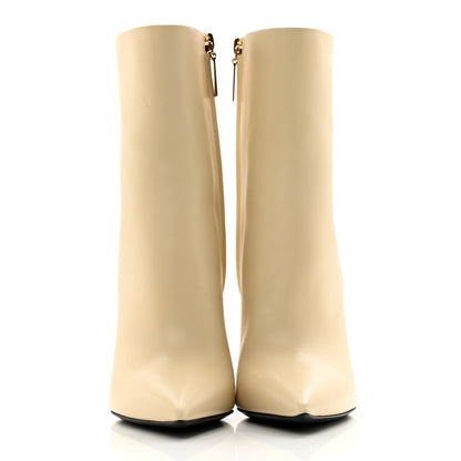 Saint Laurent Soft Calfskin Opyum 110 Ankle Boots 36.5 Real Beige 2 of 10