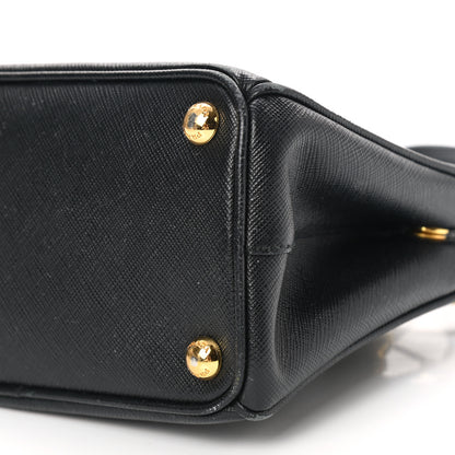 Prada Saffiano Lux Micro Galleria Double Zip Tote Black 10 of 10