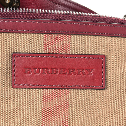 Burberry Canvas Mega Check Mini Ashby Tassel Crossbody Burgundy Red 6 of 12