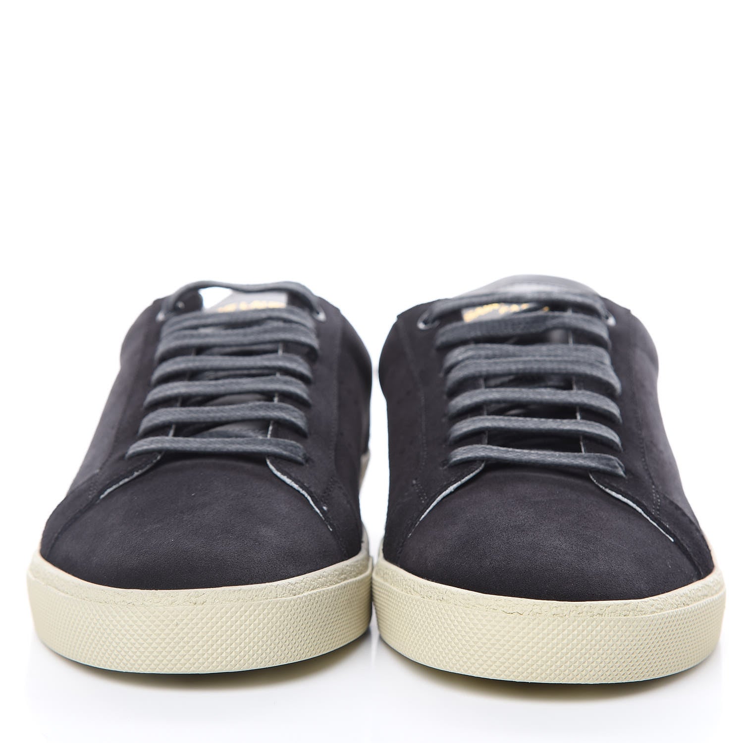 Saint Laurent Suede Mens Soho Court Classic Sneakers 40 Black Anthracite 2 of 9
