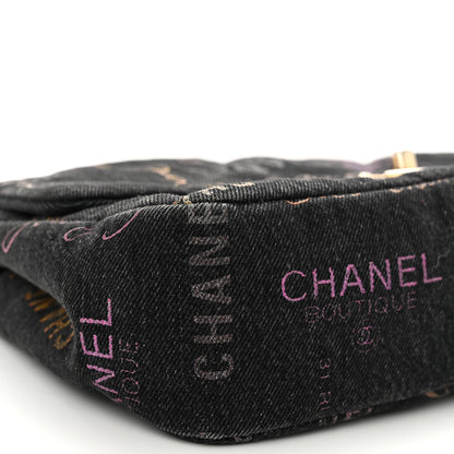 Chanel Denim Quilted Denim Mood Large Flap Black Multicolor 9 of 12