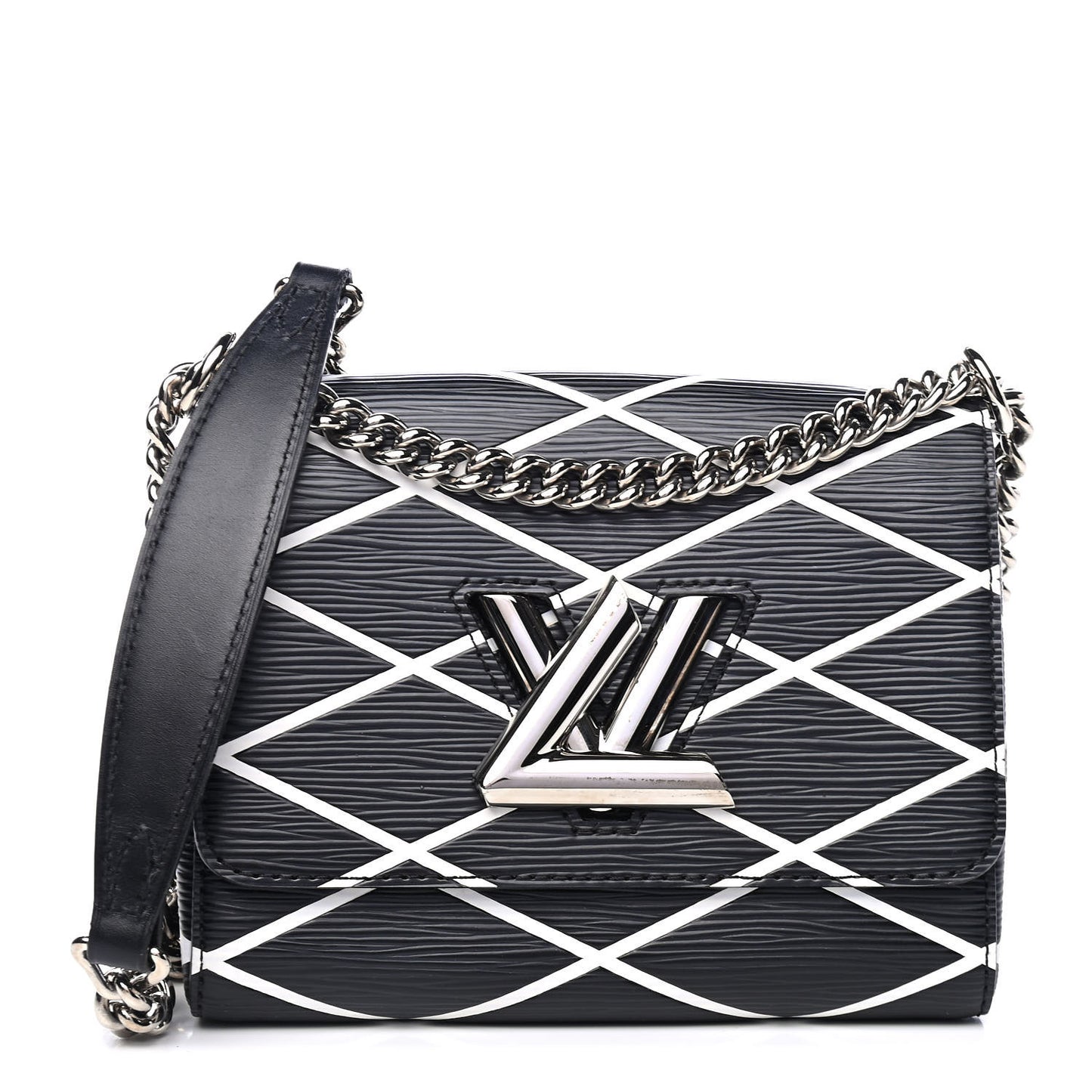 Epi Malletage Twist Shoulder Bag PM Black