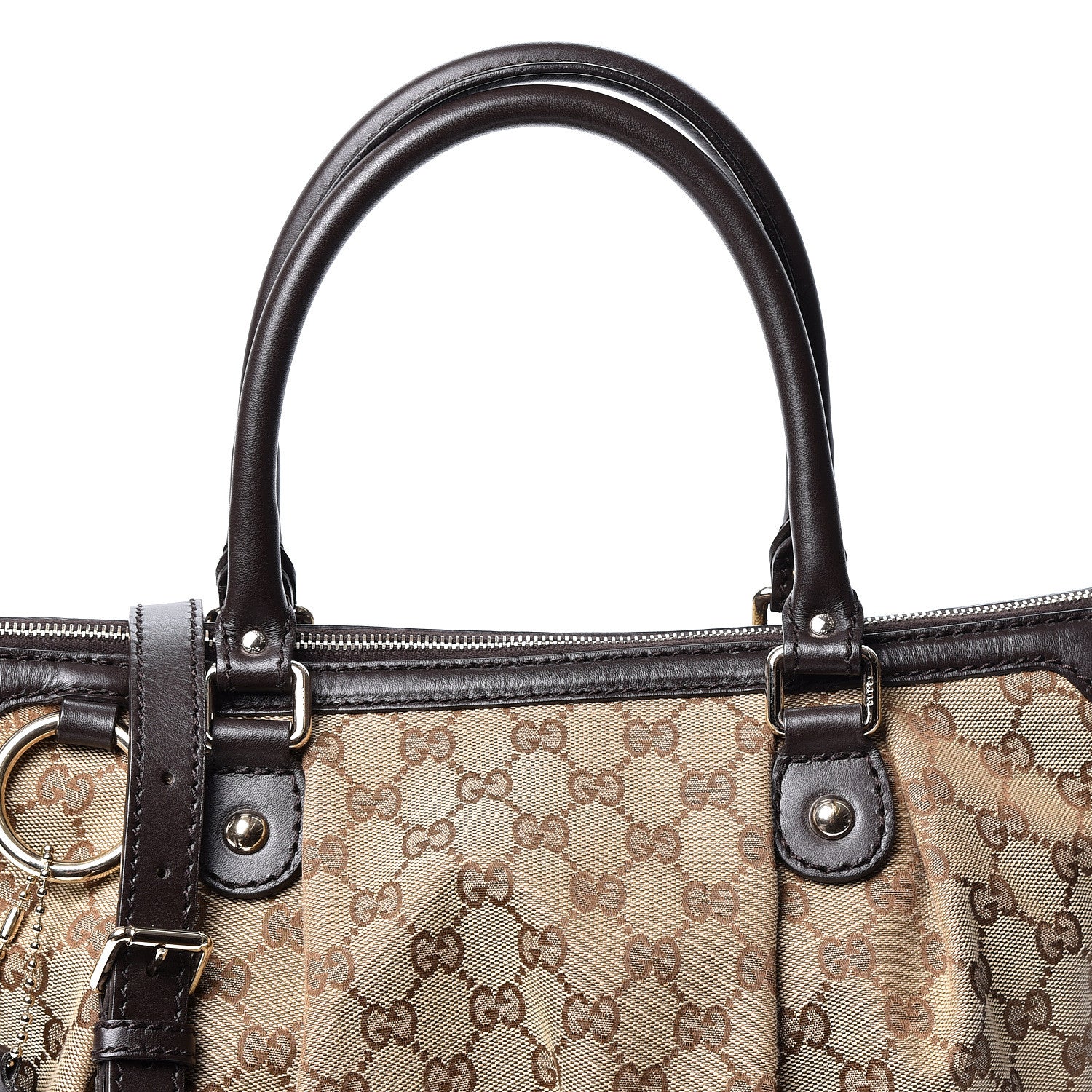 Gucci Monogram Medium Sukey Top Handle Dark Brown 7 of 9