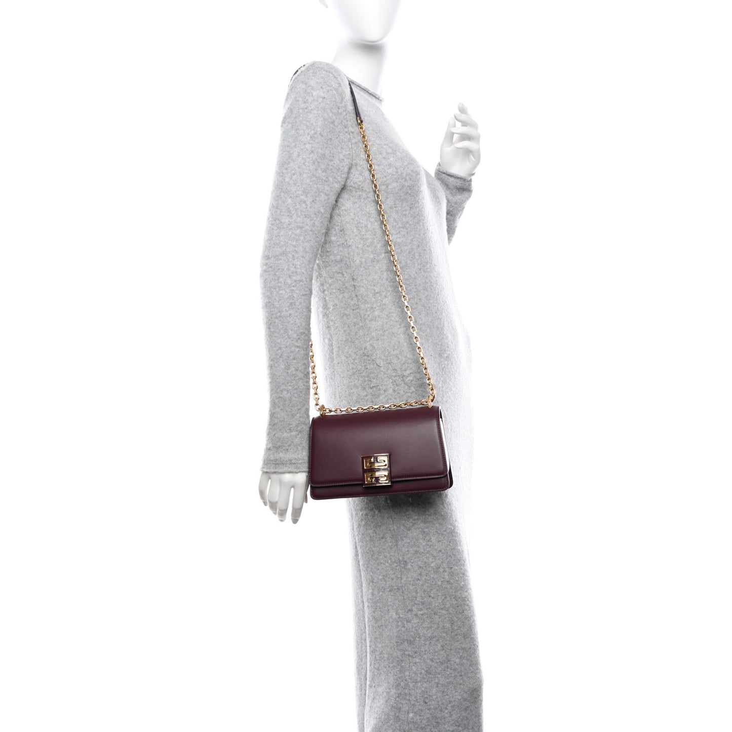 Calfskin Small 4G Shoulder Bag Oxblood Red