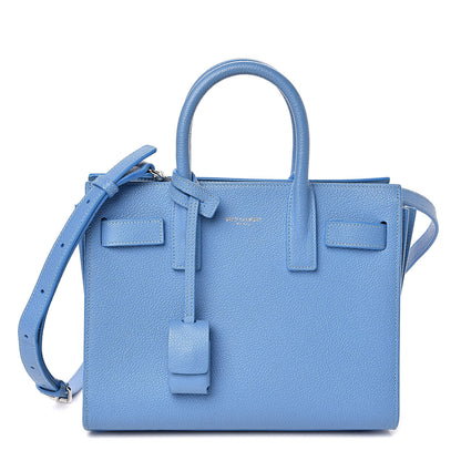 Saint Laurent Grained Calfskin Nano Sac De Jour Blue Clair 1 of 11