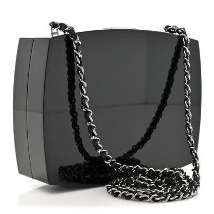Chanel Plexiglass Compact Box Clutch Black 3 of 11