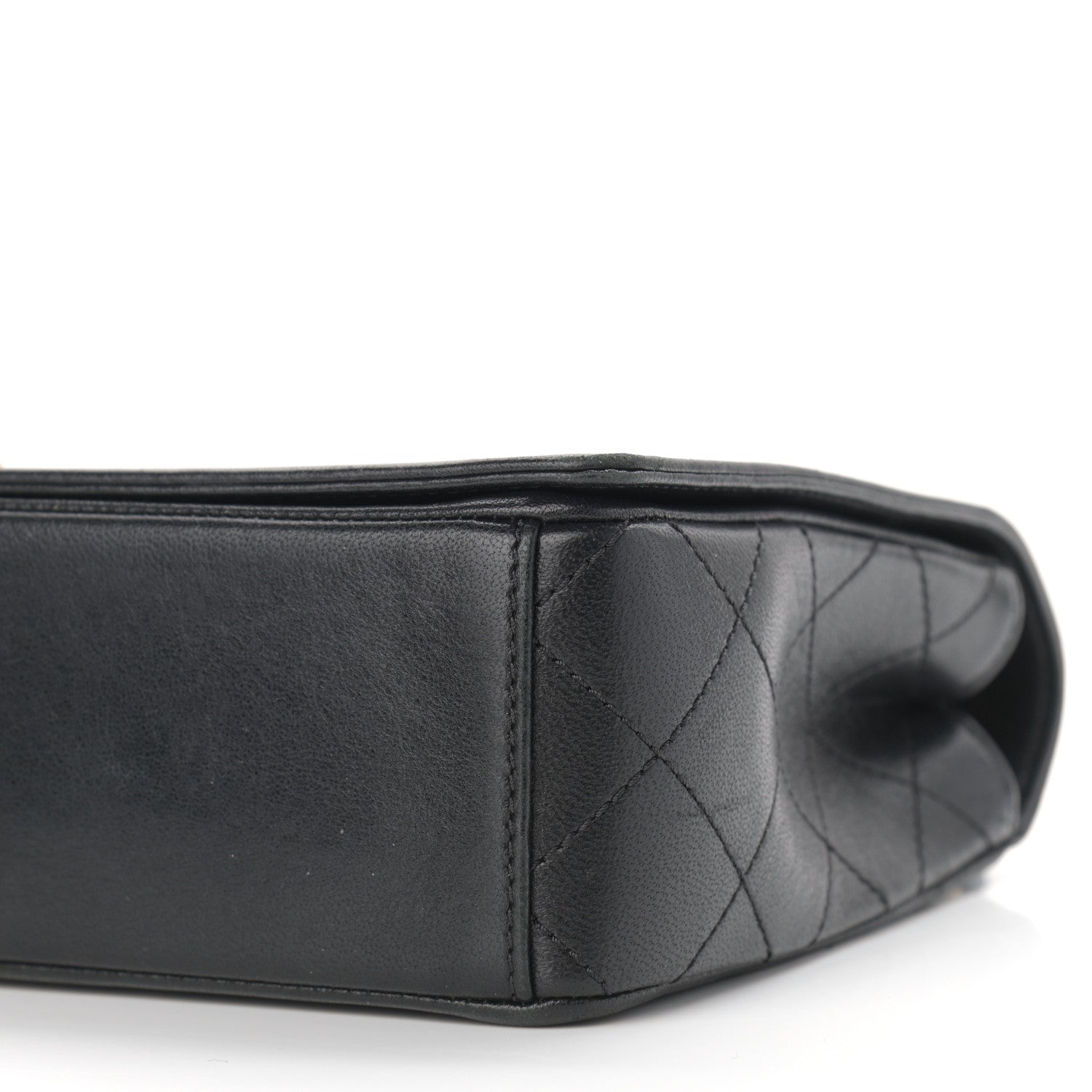 Chanel Sheepskin Quilted Vintage Mademoiselle Flap Black 10 of 12