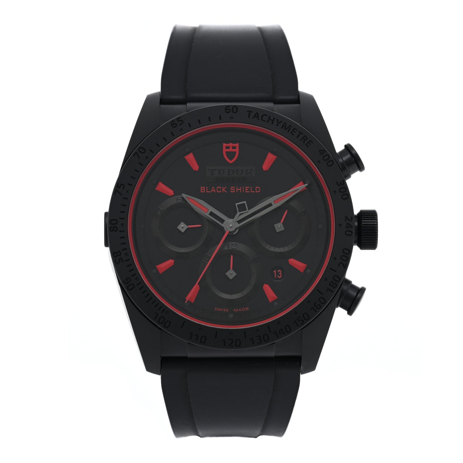 TUDOR Ceramic Rubber 42mm Fastrider Black Shield Automatic Watch Black 42000CR 1 of 5