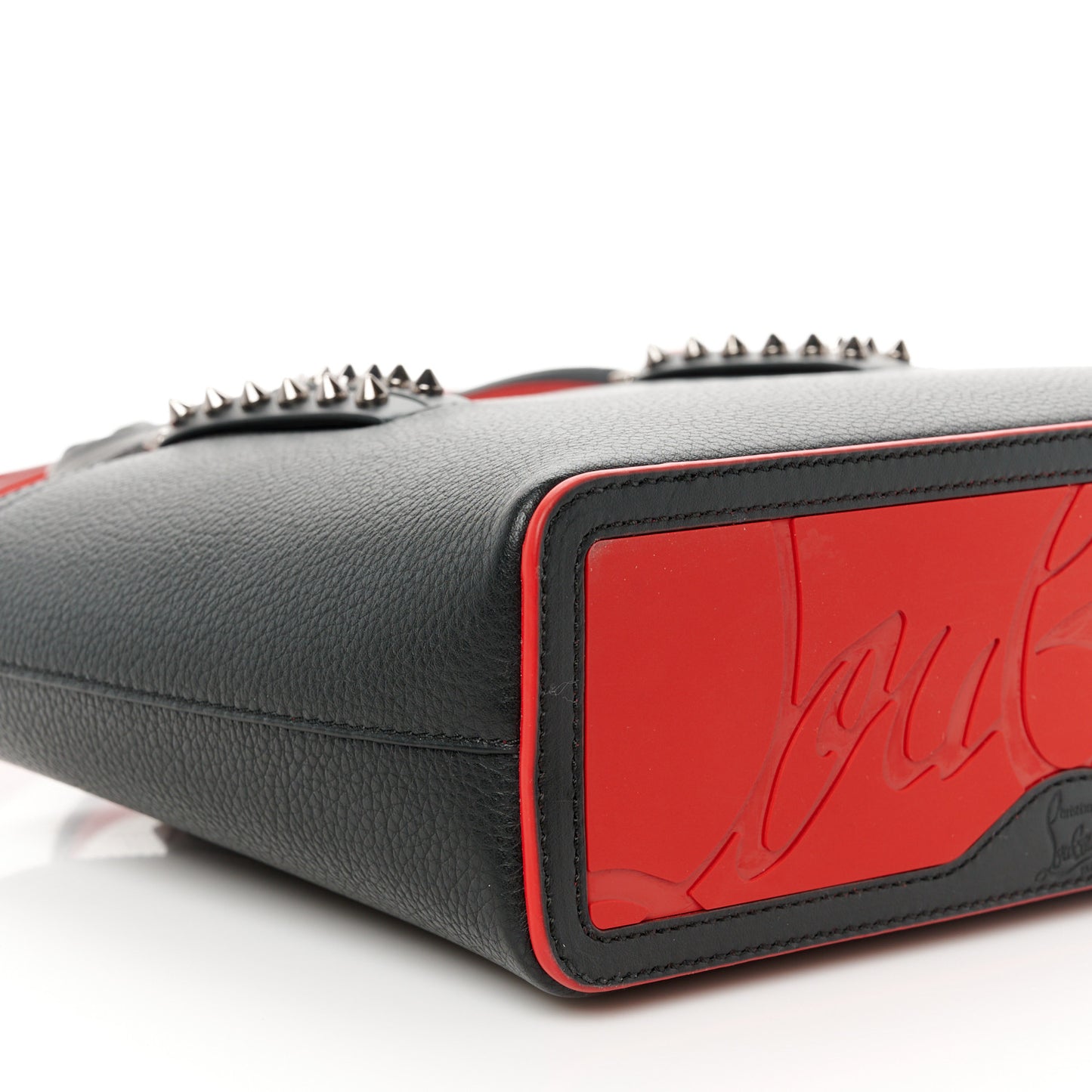 Calfskin Spikes Mini East West Cabata Tote Black
