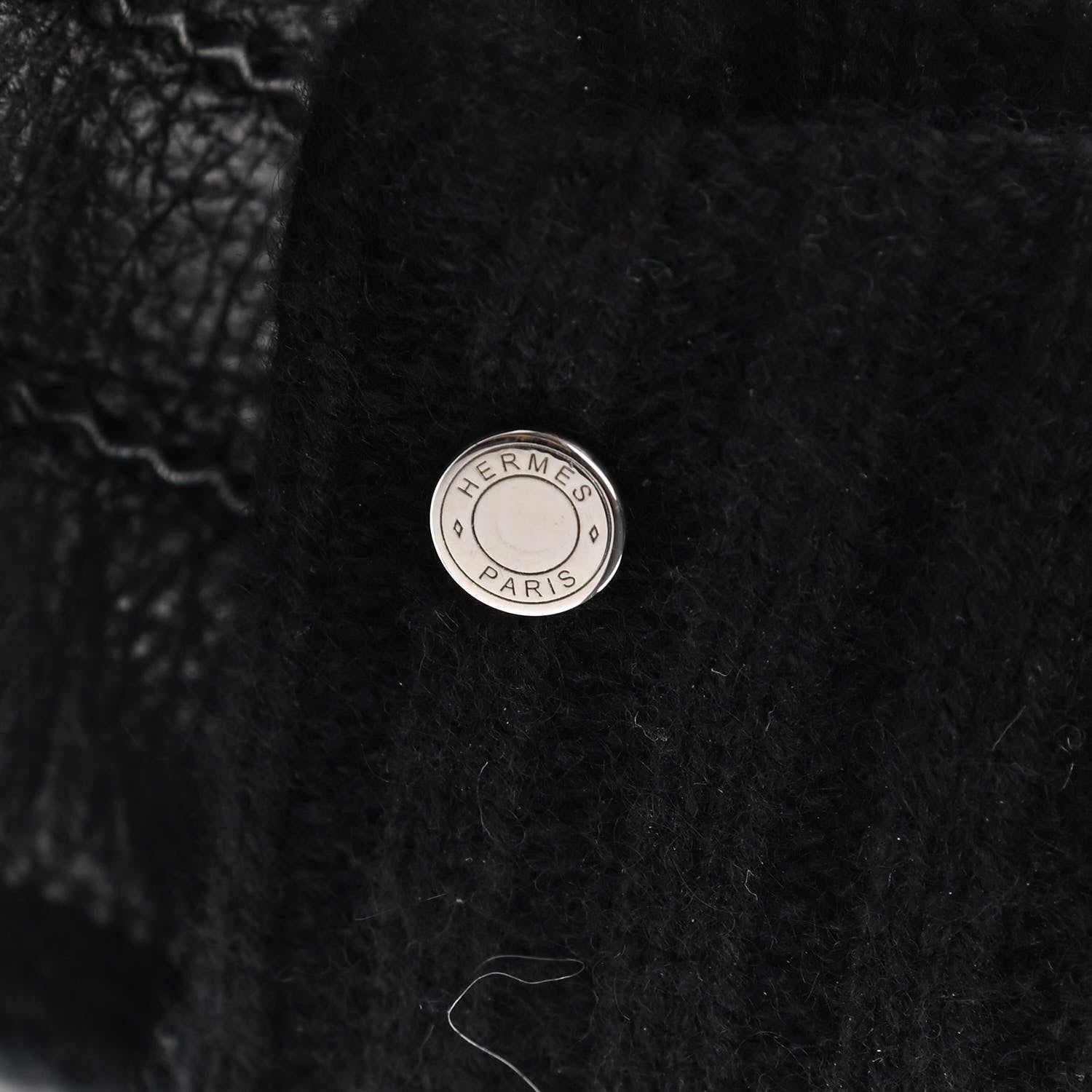 Hermes Cashmere Deerskin Dinan Gloves L Black 3 of 4
