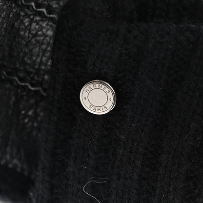 Hermes Cashmere Deerskin Dinan Gloves L Black 3 of 4