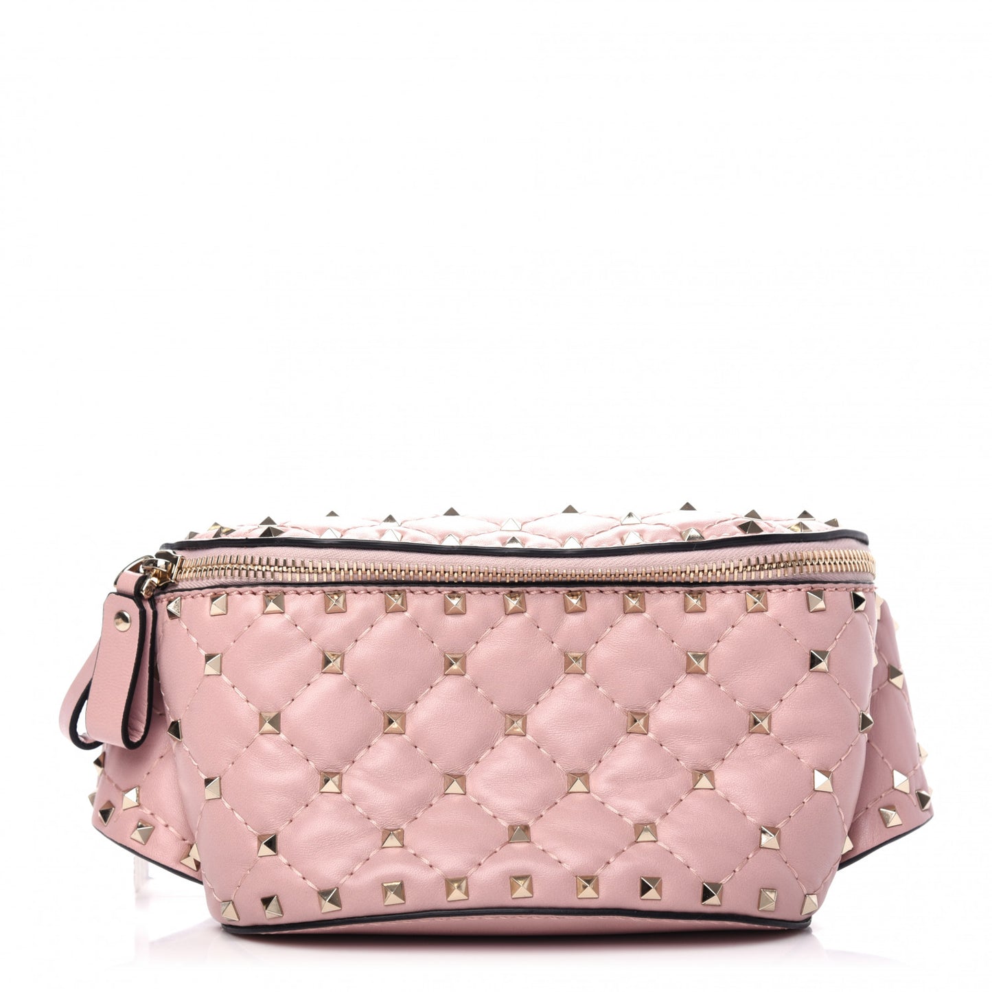 Lambskin Rockstud Spike Belt Bag 85 Water Rose