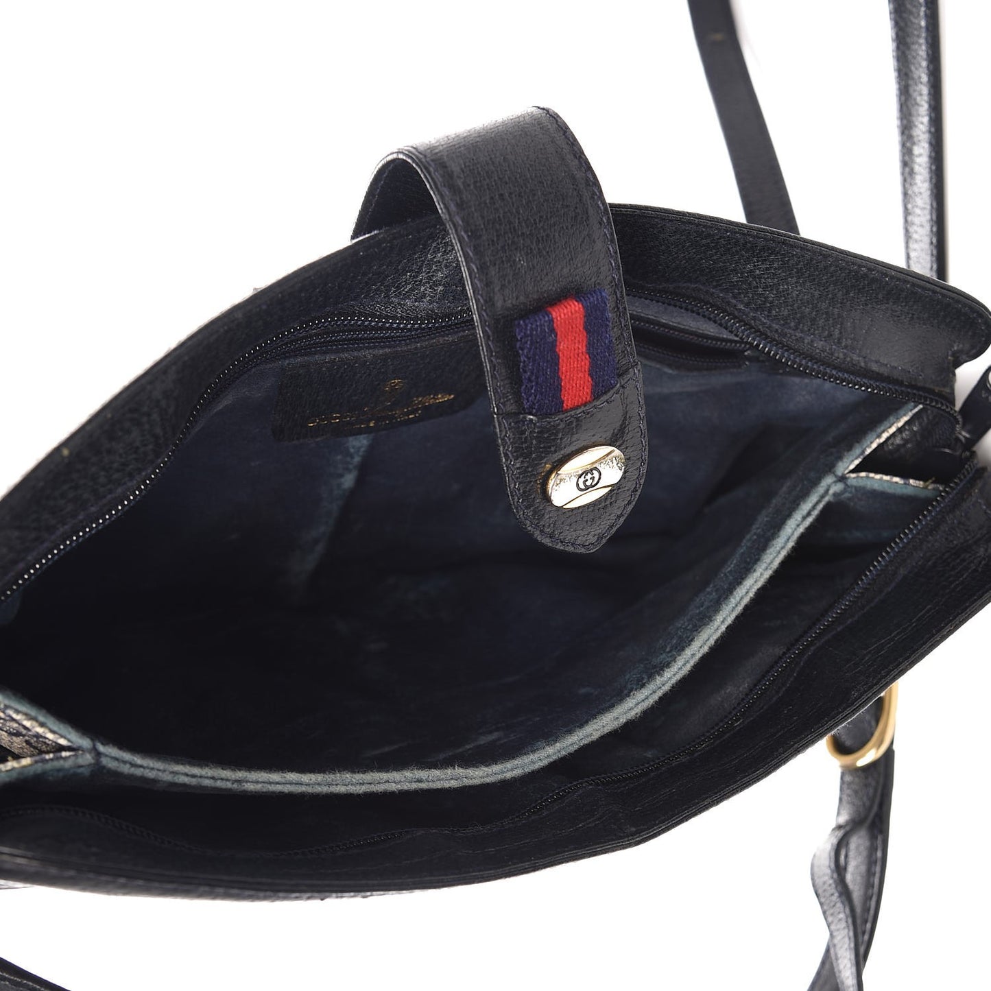 GG Plus Monogram Web Shoulder Bag Navy