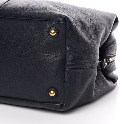 Saint Laurent Lambskin Medium Easy Sac Navy 9 of 11