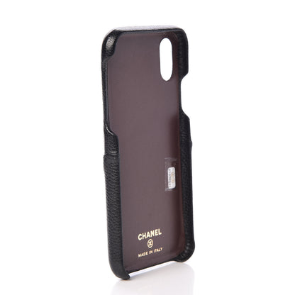 Chanel Caviar Quilted iPhone X Coco Tech Case Black 3 of 9
