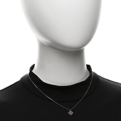 Van Cleef & Arpels 18K Rose Gold Carnelian Sweet Alhambra Pendant Necklace 2 of 6