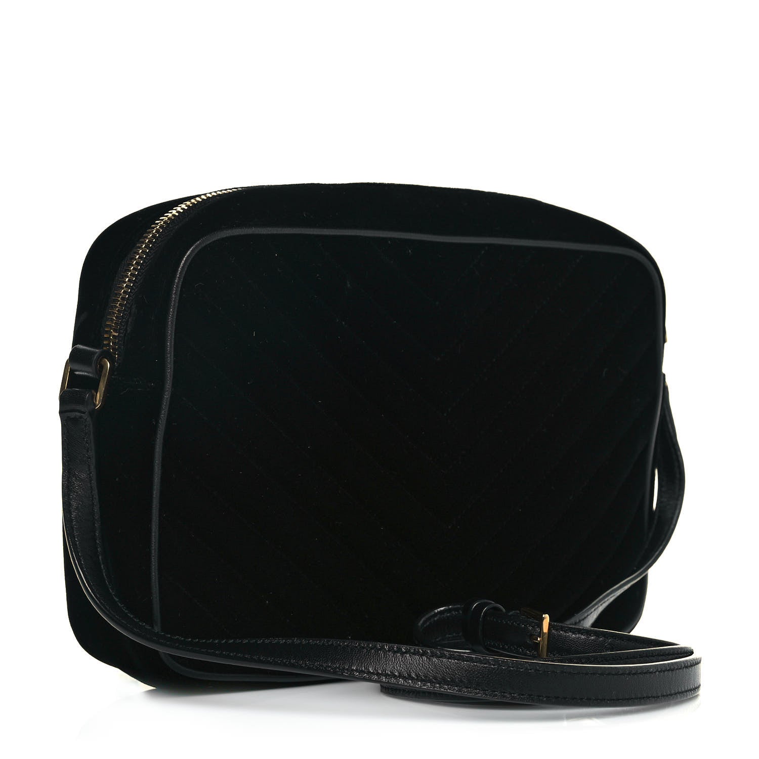Saint Laurent Velvet Matelasse Monogram Lou Camera Bag Black 3 of 10