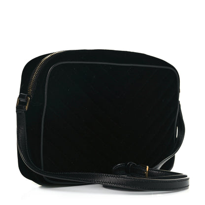 Saint Laurent Velvet Matelasse Monogram Lou Camera Bag Black 3 of 10