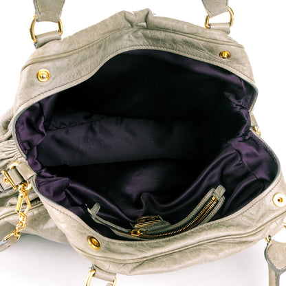 Miu Miu Nappa Medium Charm Satchel Agave 6 of 10