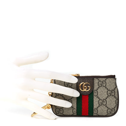 Gucci GG Supreme Monogram Web Ophidia Key Case Beige New Acero 2 of 12