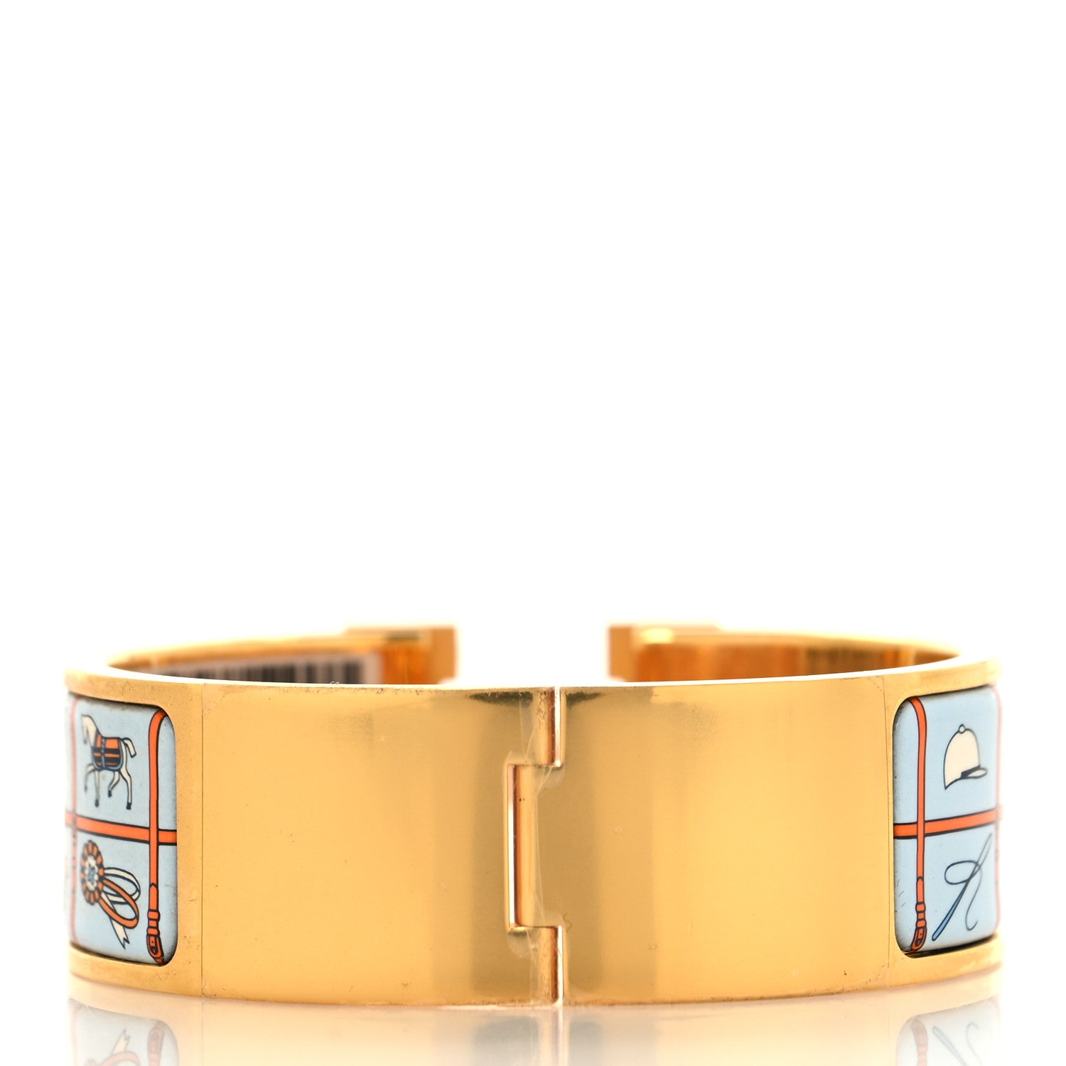 Hermes Enamel Printed Wide Couvertures et Tenues de Jour Clic Clac