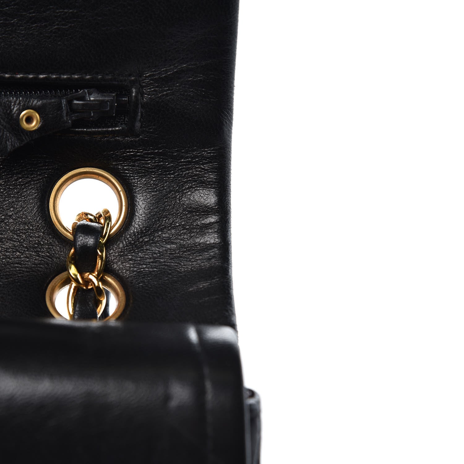 Chanel Lambskin Quilted Small Double Flap Black 12 of 13