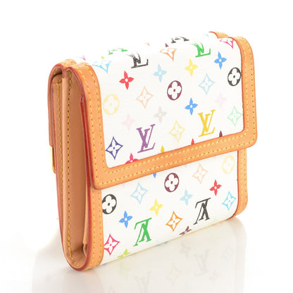 Louis Vuitton Monogram Multicolor Porte-Monnaie Billets Wallet White 3 of 9