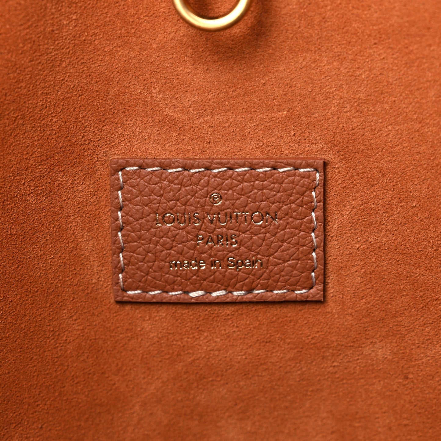 Grained Calfskin Low Key Hobo MM Cognac