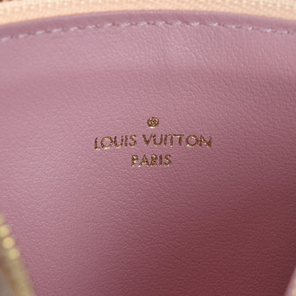 Louis Vuitton Damier Azur Felicie Chain Wallet Zippered Insert Rose Ballerine 5 of 6