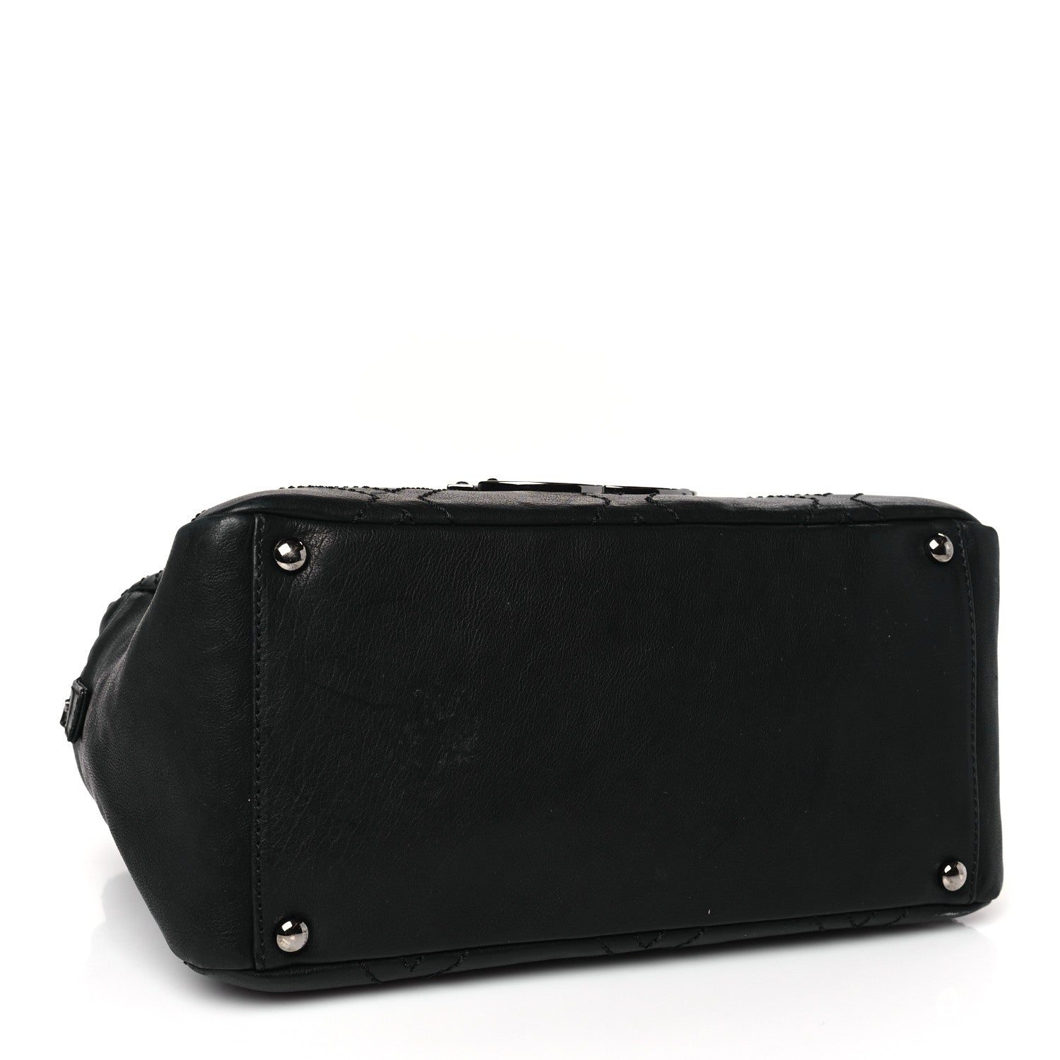 Chanel Calfskin Small Diamond Stitch Tote Black 4 of 9