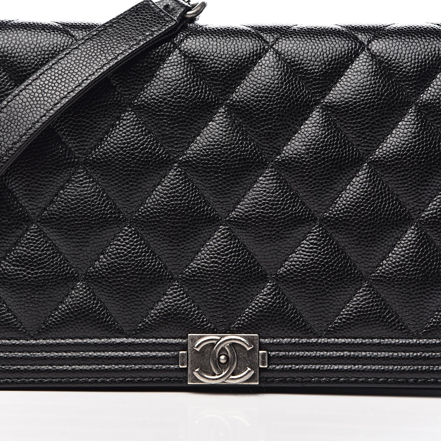 Chanel Caviar Quilted Boy Wallet On Chain WOC Black 11 of 11