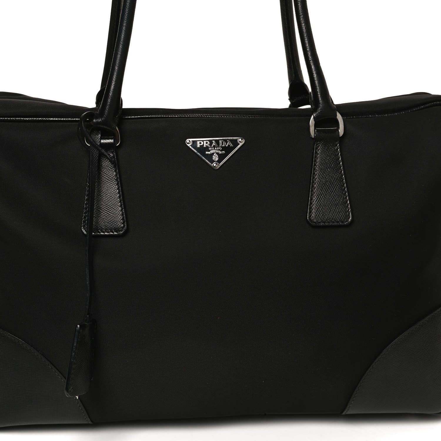 Prada Tessuto Nylon Saffiano Tote Black 10 of 10