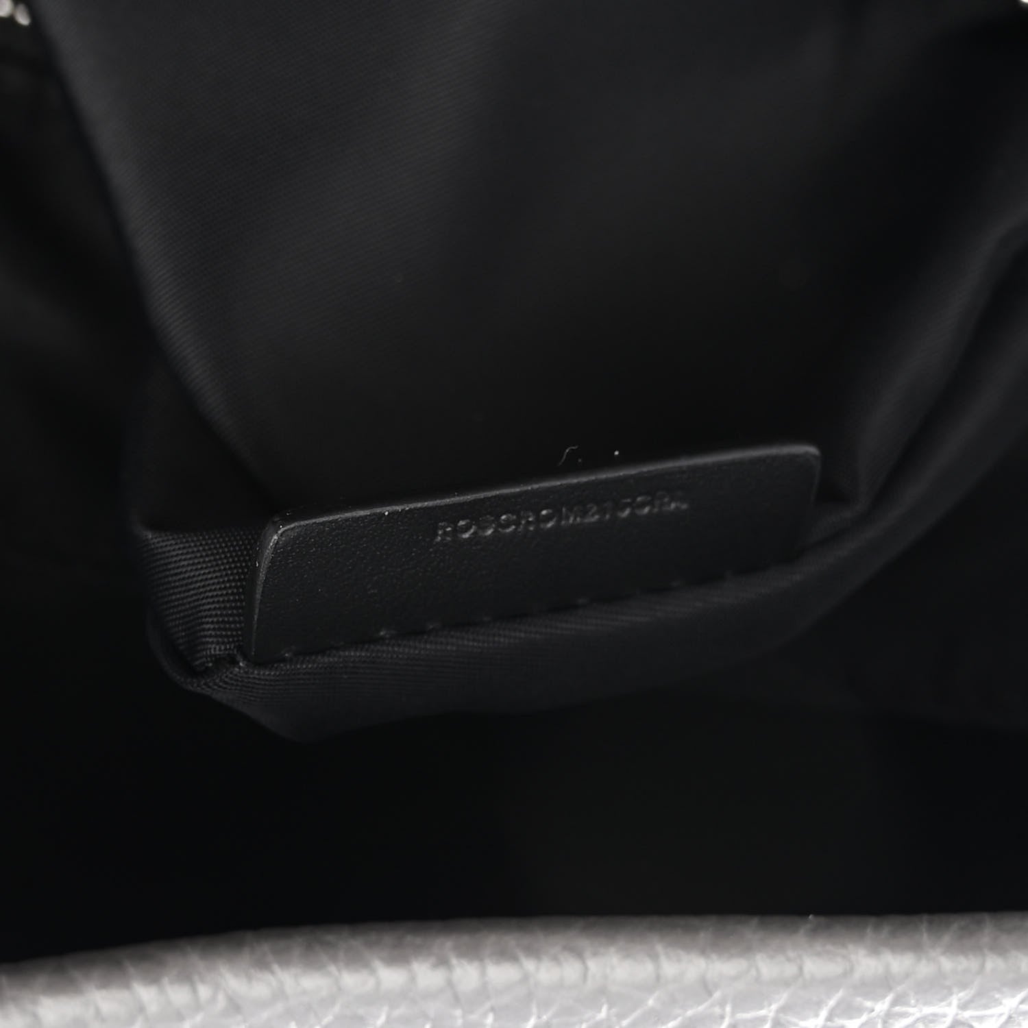 Burberry Calfskin Logo Embossed Backpack Charcoal Grey 8 of 11