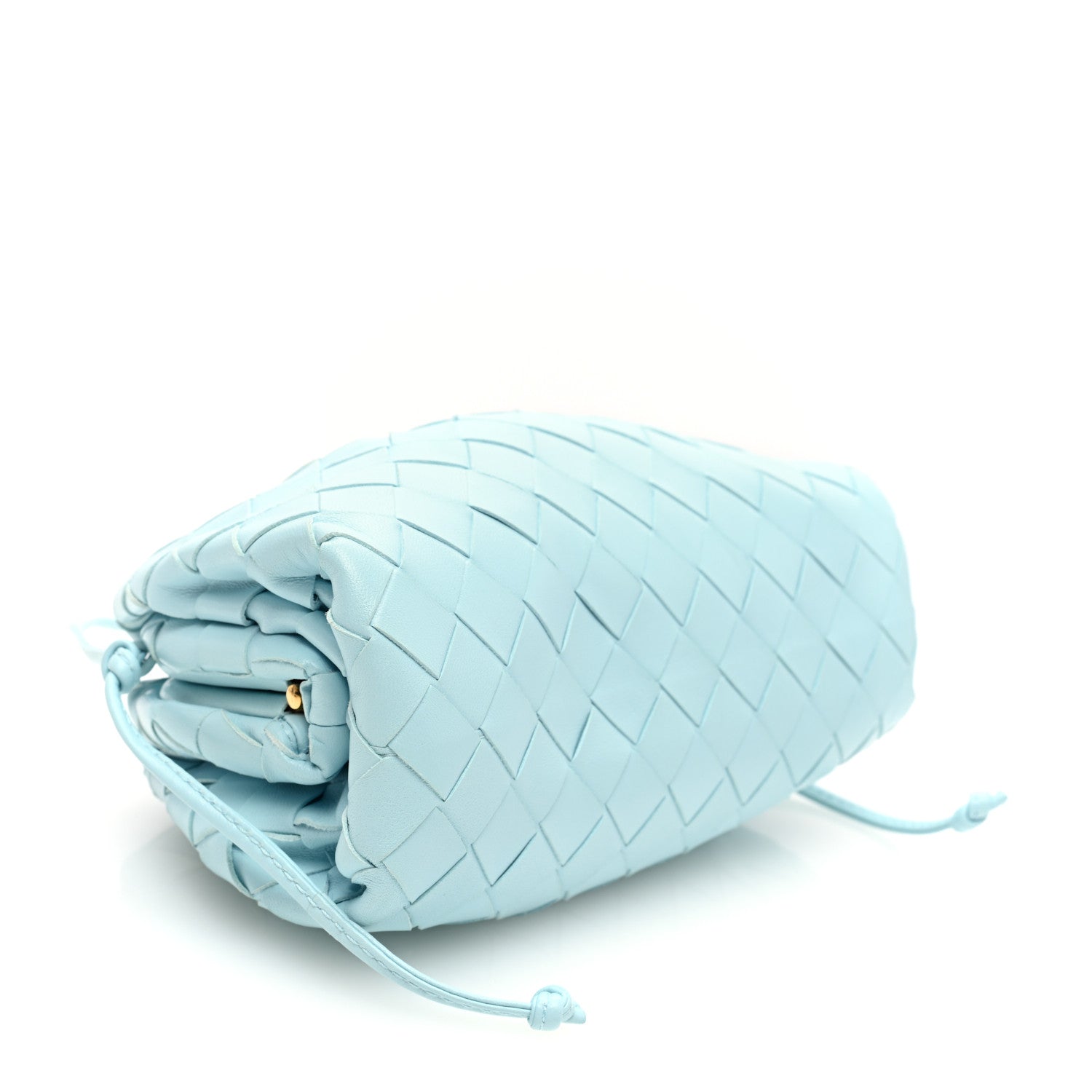 Bottega Veneta Nappa Intrecciato The Mini Pouch Pale Blue 4 of 9