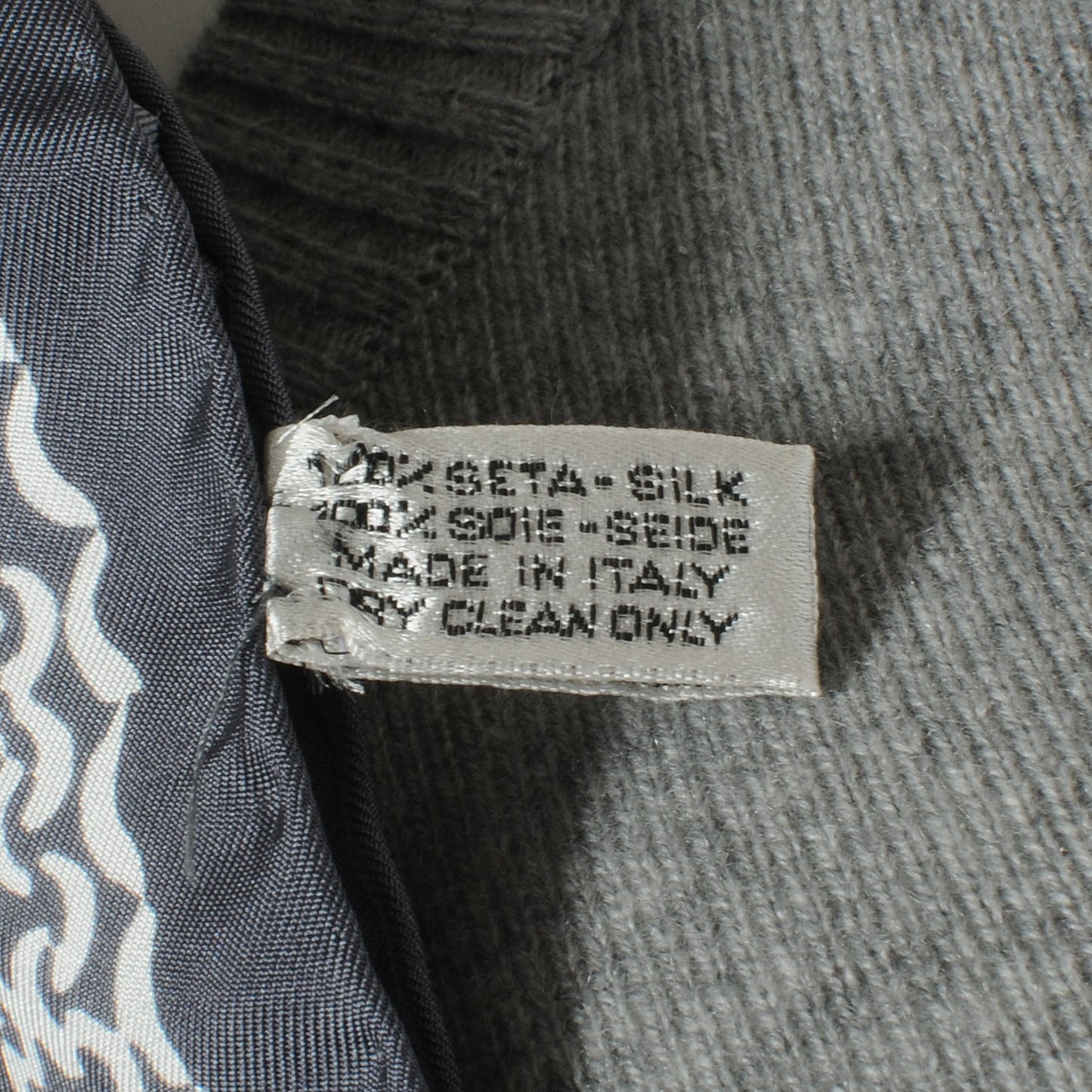 Silk Camellia Flower Scarf Pink Grey