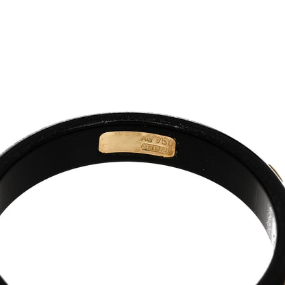 Gucci 18K Yellow Gold Synthetic Corundum Icon Ring 60 9 Black 5 of 7