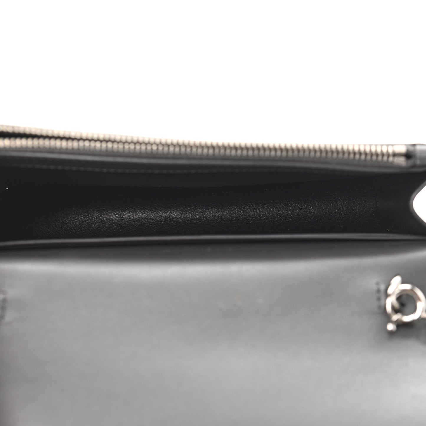 Smooth Calfskin Classic Monogram Kate Tassel Chain Wallet Asphalt