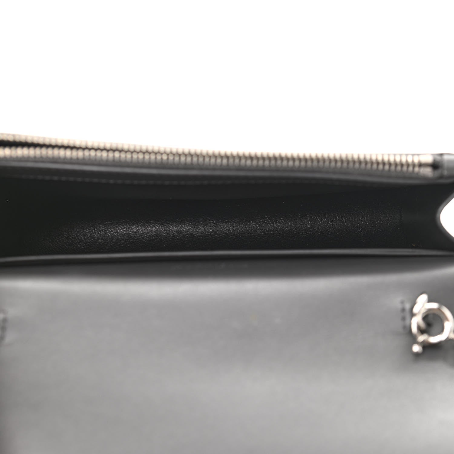 Saint Laurent Smooth Calfskin Classic Monogram Kate Tassel Chain Wallet Asphalt 5 of 9