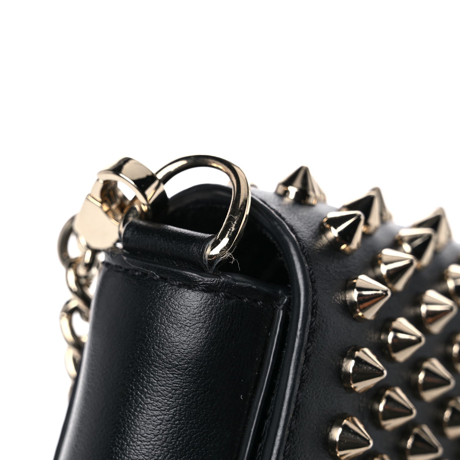 Christian Louboutin Calfskin Spiked Zoompouch Crossbody Black 13 of 13