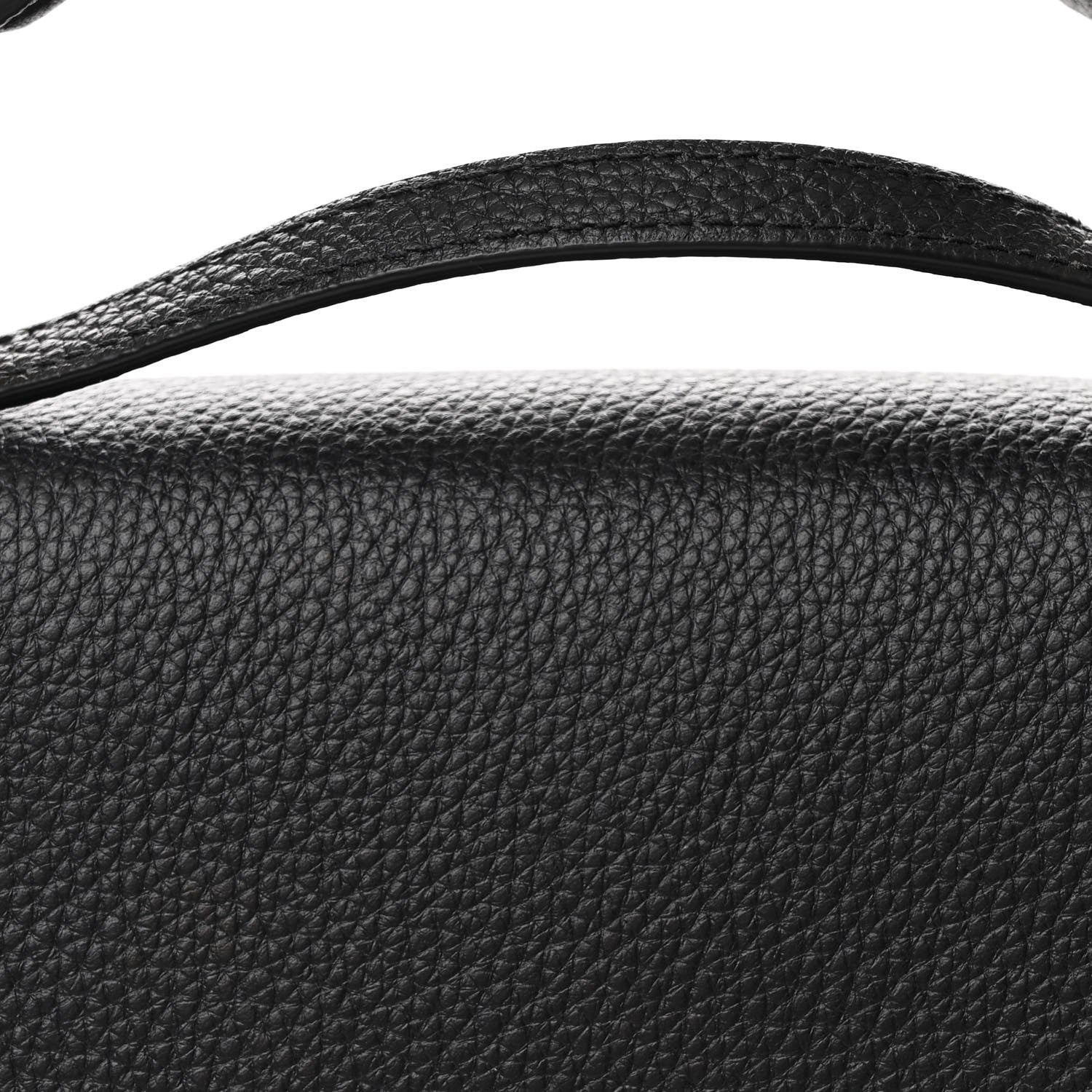 Salvatore Ferragamo Calfskin Small Margot Top Handle Satchel Black 7 of 9