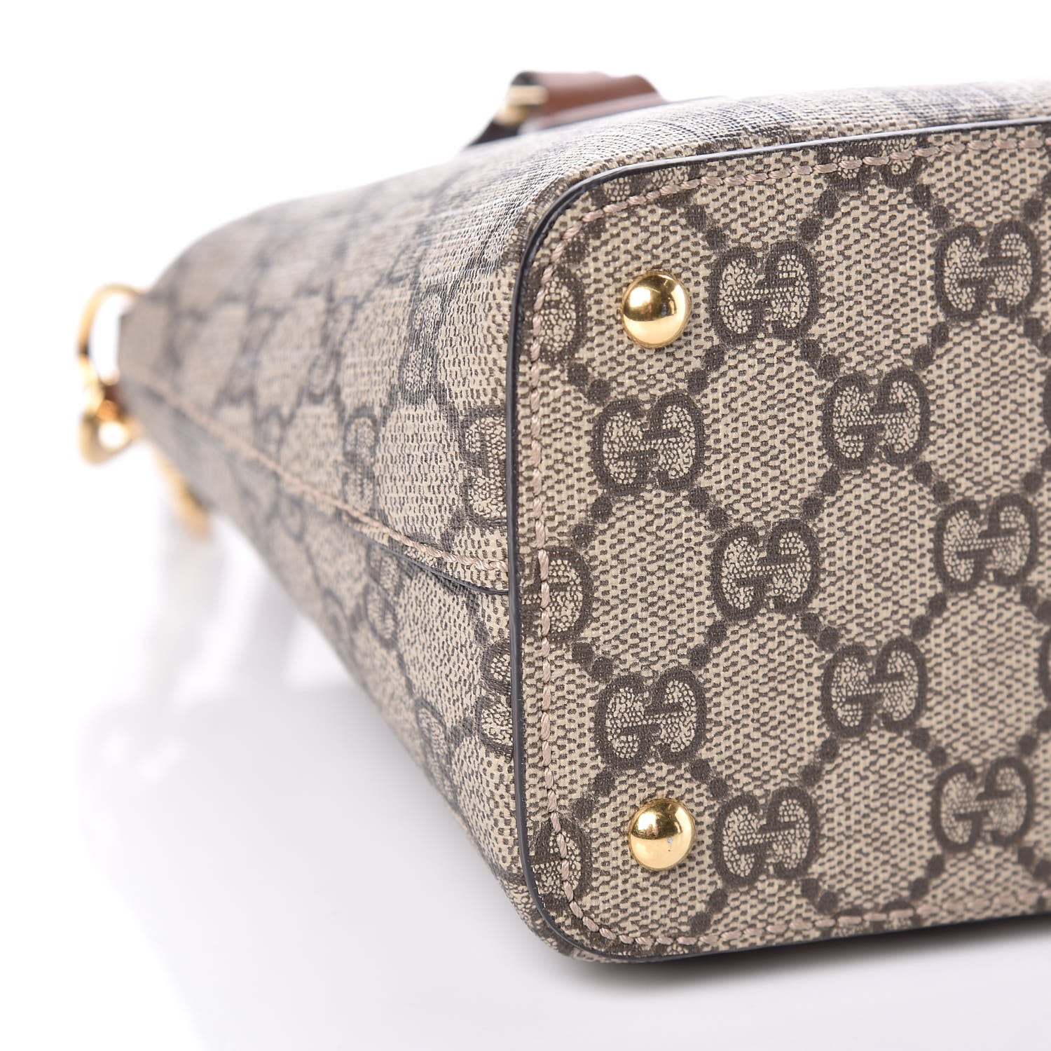 Gucci GG Supreme Monogram Mini Zip Top Tote Beige Tuscany 8 of 9