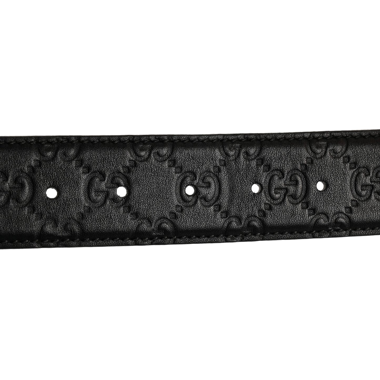 Guccissima Signature Interlocking G 40mm Belt 85 34 Black