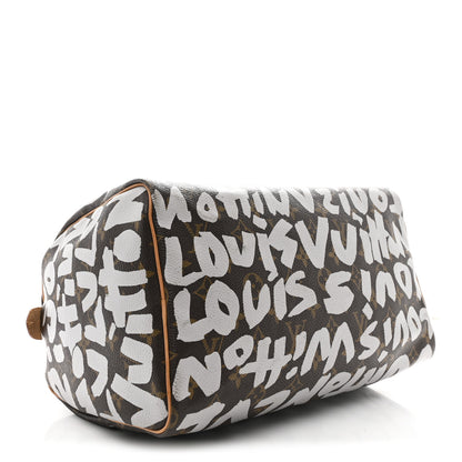 Louis Vuitton Monogram Graffiti Speedy 30 Silver 4 of 10