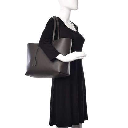 Saint Laurent Calfskin Large Shopping Tote Asphalt 2 of 11