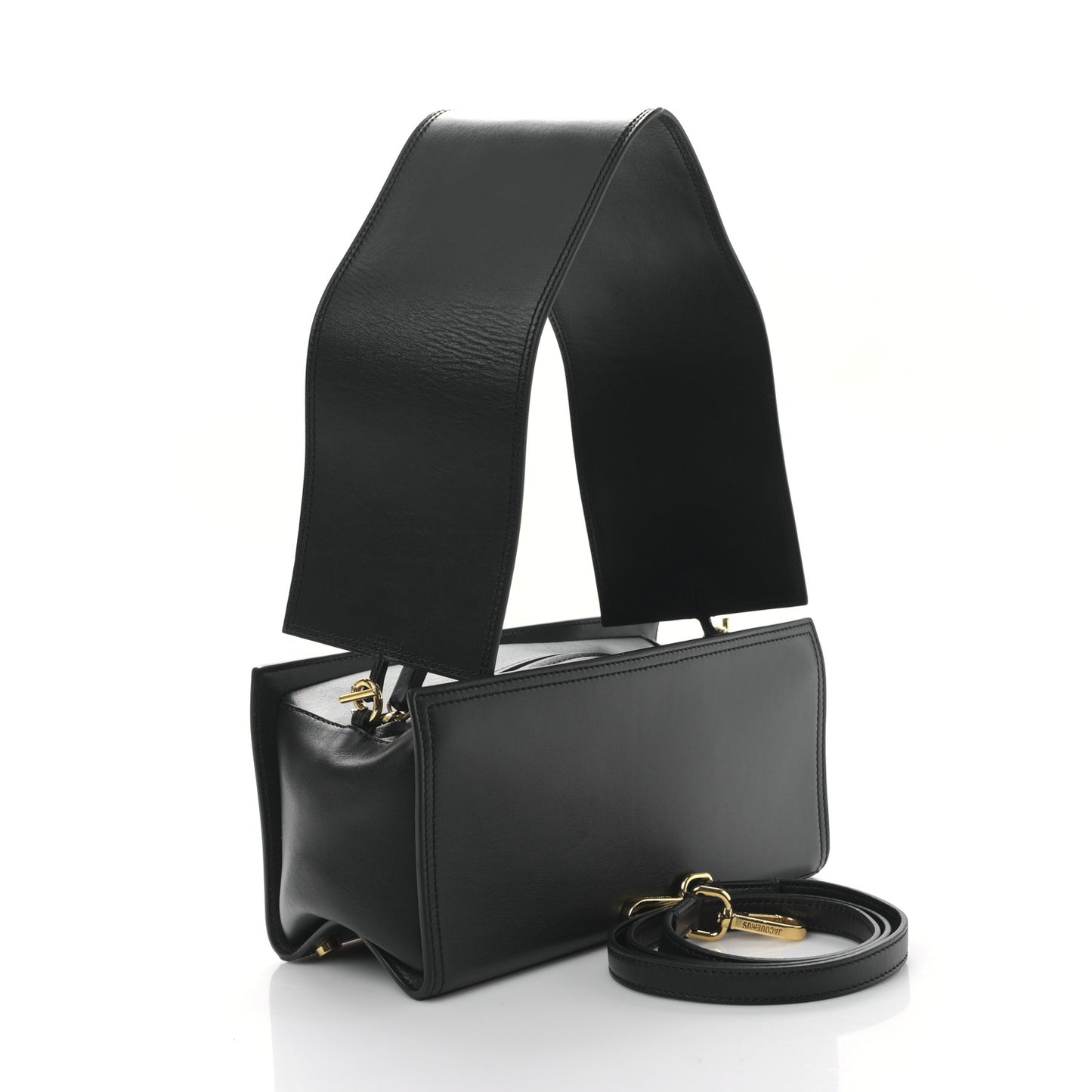 Smooth Calfskin Le Rectangle Shoulder Bag Black