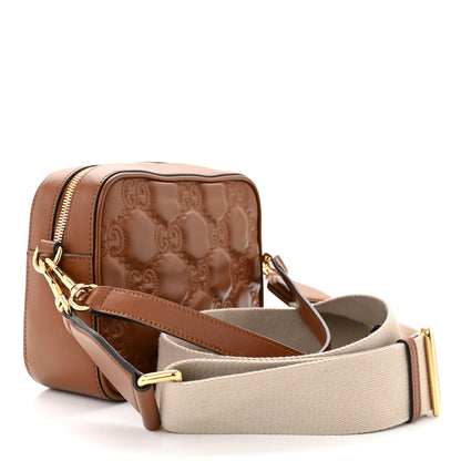 Gucci Calfskin GG Matelasse Shoulder Bag Peanut Brown Natural 3 of 10