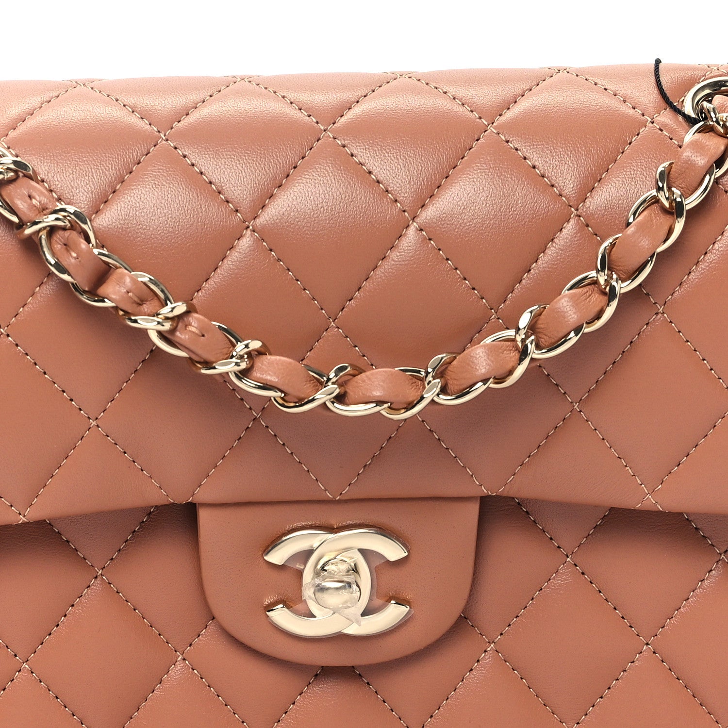 Chanel Lambskin Quilted Small Double Flap Brown 8 of 11