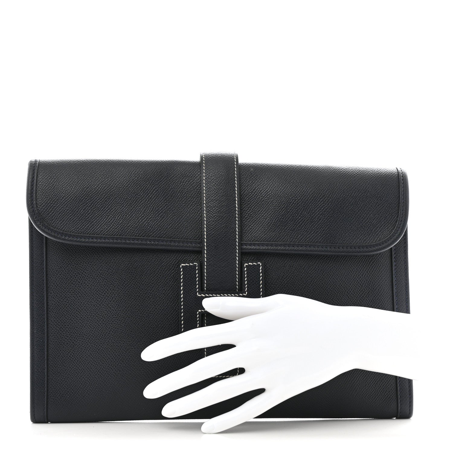 Hermes Epsom Jige PM Clutch Bleu 2 of 10