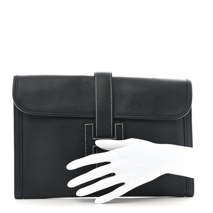 Hermes Epsom Jige PM Clutch Bleu 2 of 10