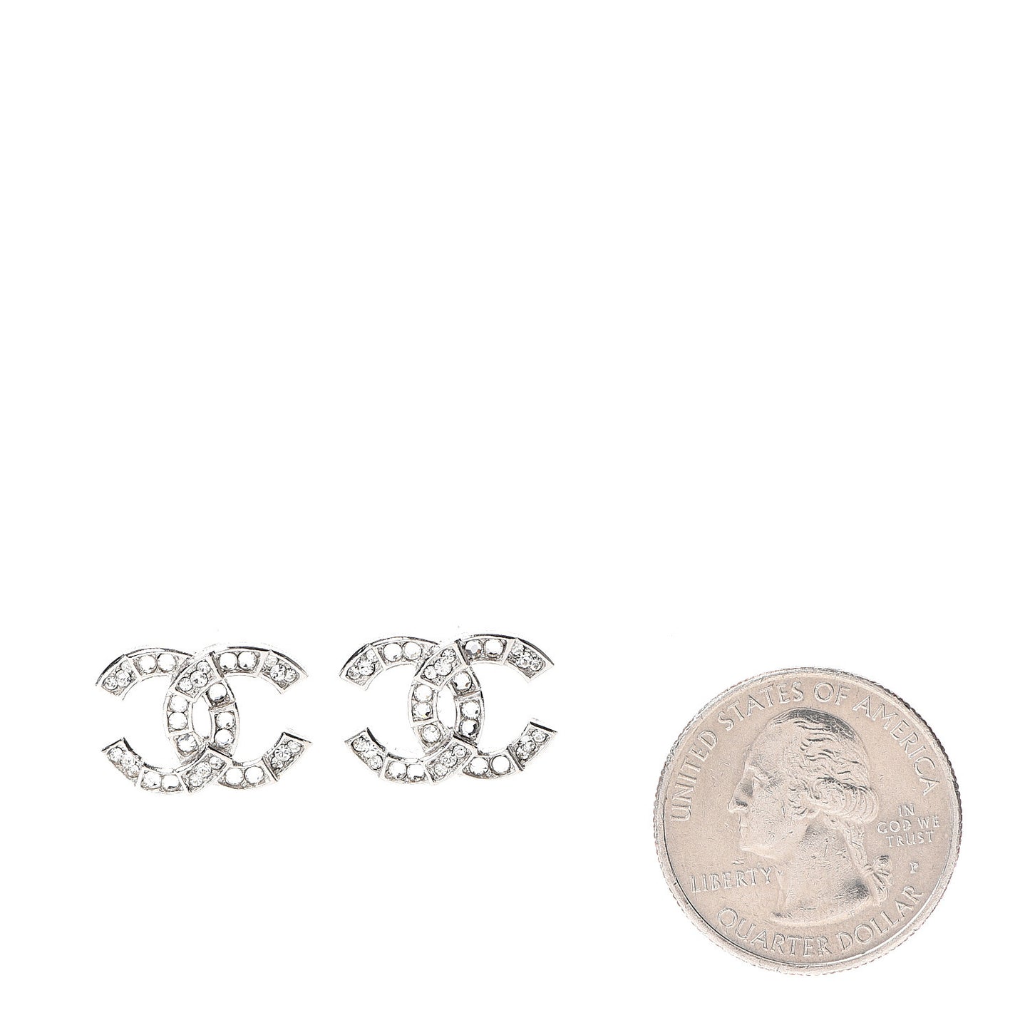 Crystal CC Earrings Gold